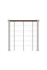 Brüstungsgeländer mit Untergurten und Holz-Handlauf rund – Bild 4