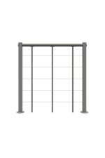 Brüstungsgeländer mit Untergurten und PVC-Handlauf – Bild 2