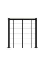 Brüstungsgeländer mit Untergurten und PVC-Handlauf