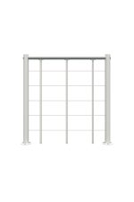 Brüstungsgeländer mit Untergurten und PVC-Handlauf – Bild 3